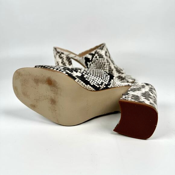Steve Madden Women's Mules Block Heel Esmeralda Clarence Snakeskin Size 6M - Picture 6 of 10